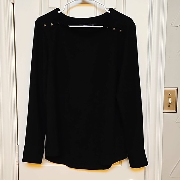 Zara Tops - Zara Woman Black Long Sleeve Shirt with Button Detail